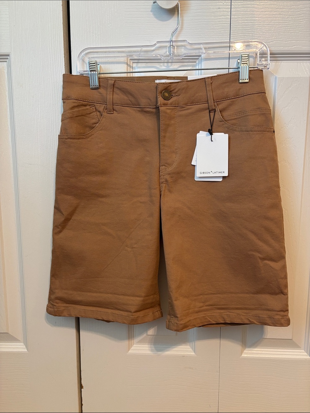 Gibson Latimer Brown Casual Bermuda Shorts-Size 4